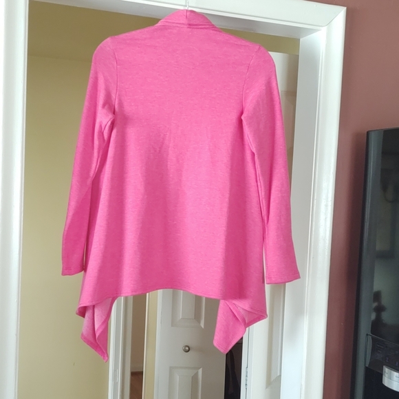 BOBEAU  Very soft  pink waterfall Cardigan - Picture 2 of 5